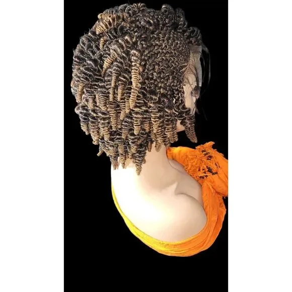Braided Wig Handmade Micro Millions Braids, Short Kinky Twists, NWT, Short - Picture 5 of 15